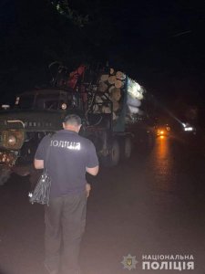 На Закарпатті поліцейські затримали ще одну вантажівку з нелегальною деревиною