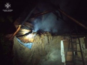 У Великому Березному рятувальники ліквідували загорання хліва на території приватного обійстя