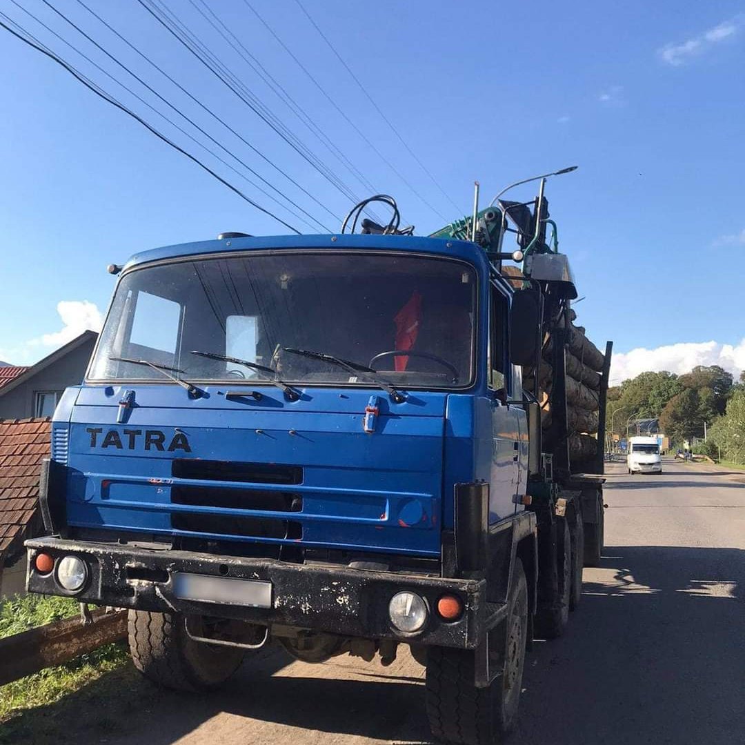 У Сваляві поліція вилучила вантажівку з нелегальною деревиною породи «Бук»: за фактом відкрито кримінальне провадження