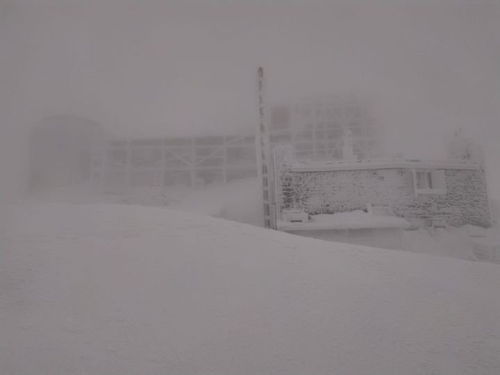 На Рахівщині у горах сильний туман, температура повітря -15°С.